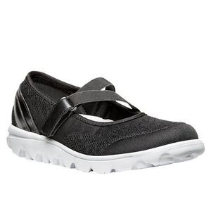 Propet Travelactiv Mary Jane Black Mesh Walking Sneakers Size 7